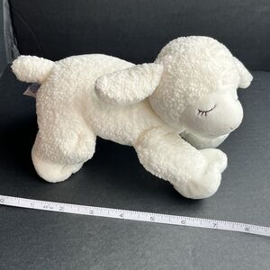 Baby GUND Winky Lamb 9" White Plush Sheep Green Collar Soft Toy Stuffed 5719